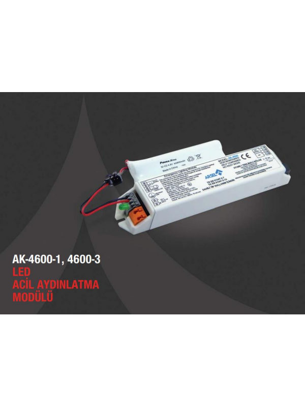 Arsel AK-4600-1 LED Lambalar İçin Acil Durum Yedekleme Kiti Kesintide 60 Dak. Yanan 3,5-70 Volt Led Lamba