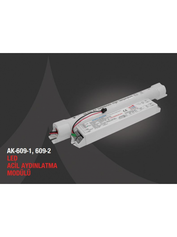 Arsel AK-609W-1 LED Lambalar İçin Acil Aydınlatma Kiti Kesintide 60 Dak. Yanan 110-220 volt AC Led Lamba
