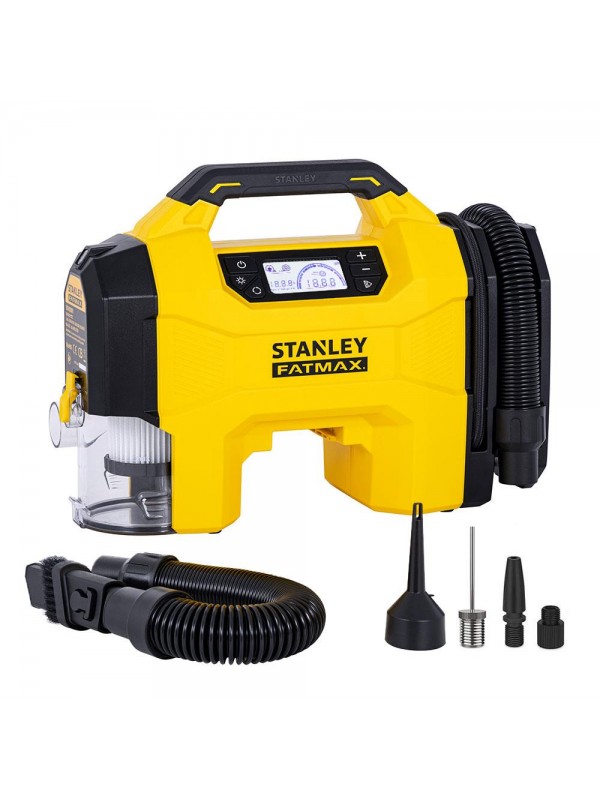 STANLEY SXVI02001 12V/18V 160 PSI Dijital Göstergeli Lastik&Yatak Şişirme+Araç Süpürgesi (Akü Dahil Değildir) SXVI02001 STANLEY SXVI02001 12V/18V 160 PSI Dijital Göstergeli Lastik&Yatak Şişirme+Araç Süpürgesi (Akü Dahil Değildir) SXVI02001