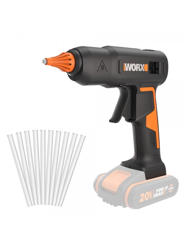 WORX WX045.9 20Volt 11MM Profesyonel Sıcak Mum Silikon Tabancası + 10 Silikon (Akü Dahil Değildir) WORX WX045.9 20Volt 11MM Profesyonel Sıcak Mum Silikon Tabancası + 10 Silikon (Akü Dahil Değildir)